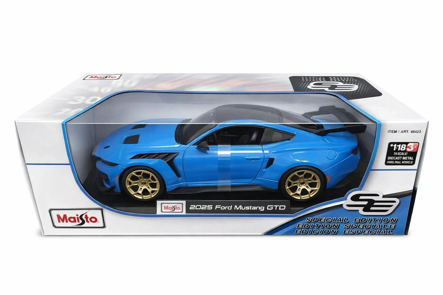 Maisto 1:18 2025 Ford Mustang GTD – Blue – Special Edition