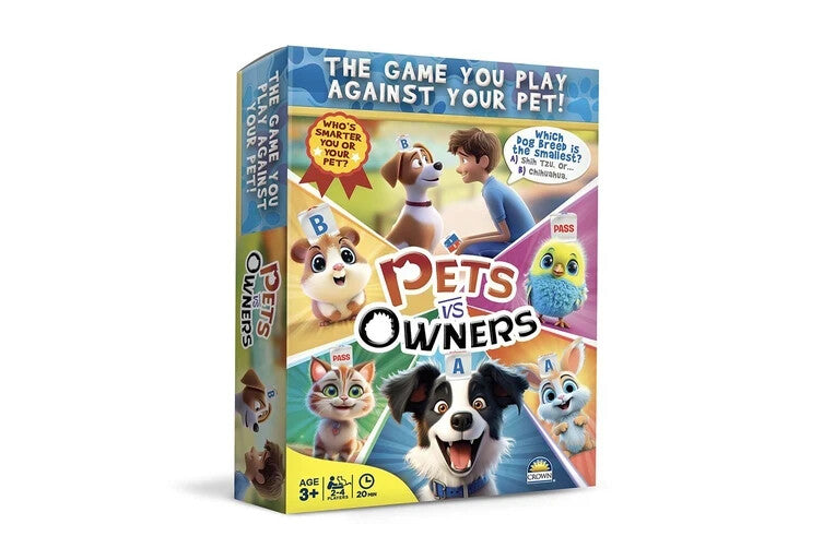 Crown Pets vs Owners Family Kids Fun Party Guessing Trivia/Dice Game 8y+