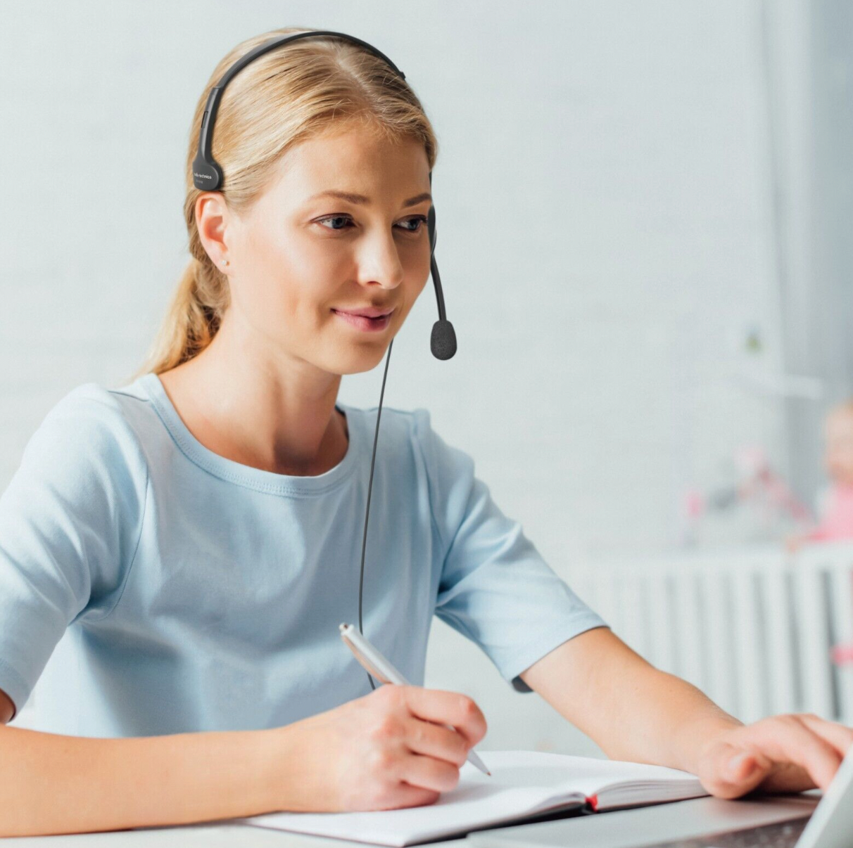 Audio Technica Single Ear USB C A Noise Cancelling MIC PC Headset Wired Black