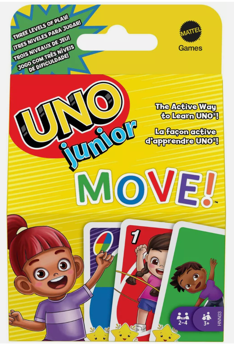 UNO Junior Move Card Game 2 - 4 players Age 3+