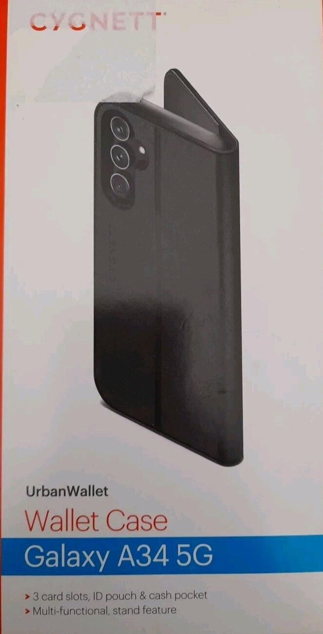 Cygnett Samsung Galaxy A34 5G Urban Wallet Case3 Card Slots ID Pouch Cash Pocket