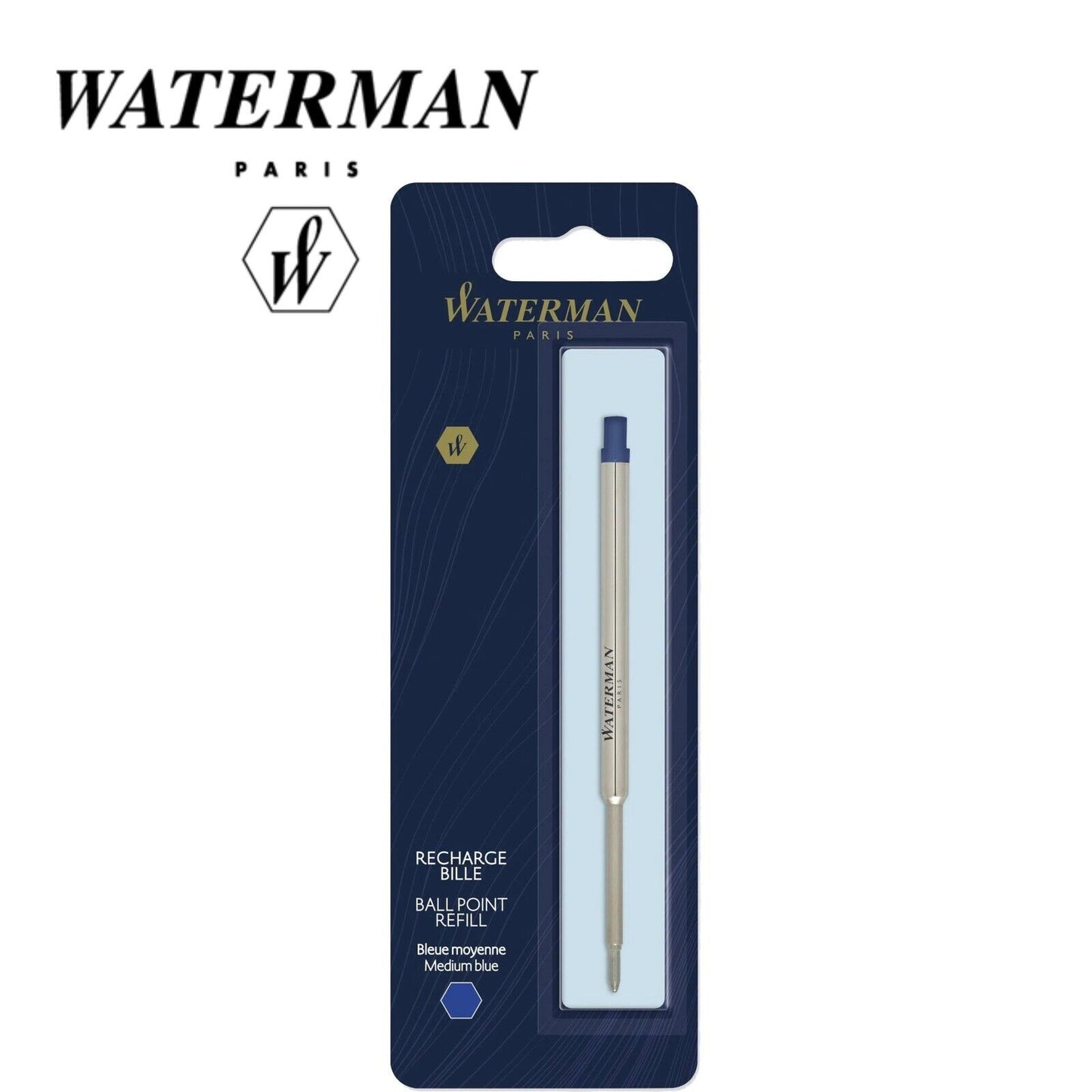 Waterman Ballpoint Pen Refill Medium Blue S0944490 Brand New