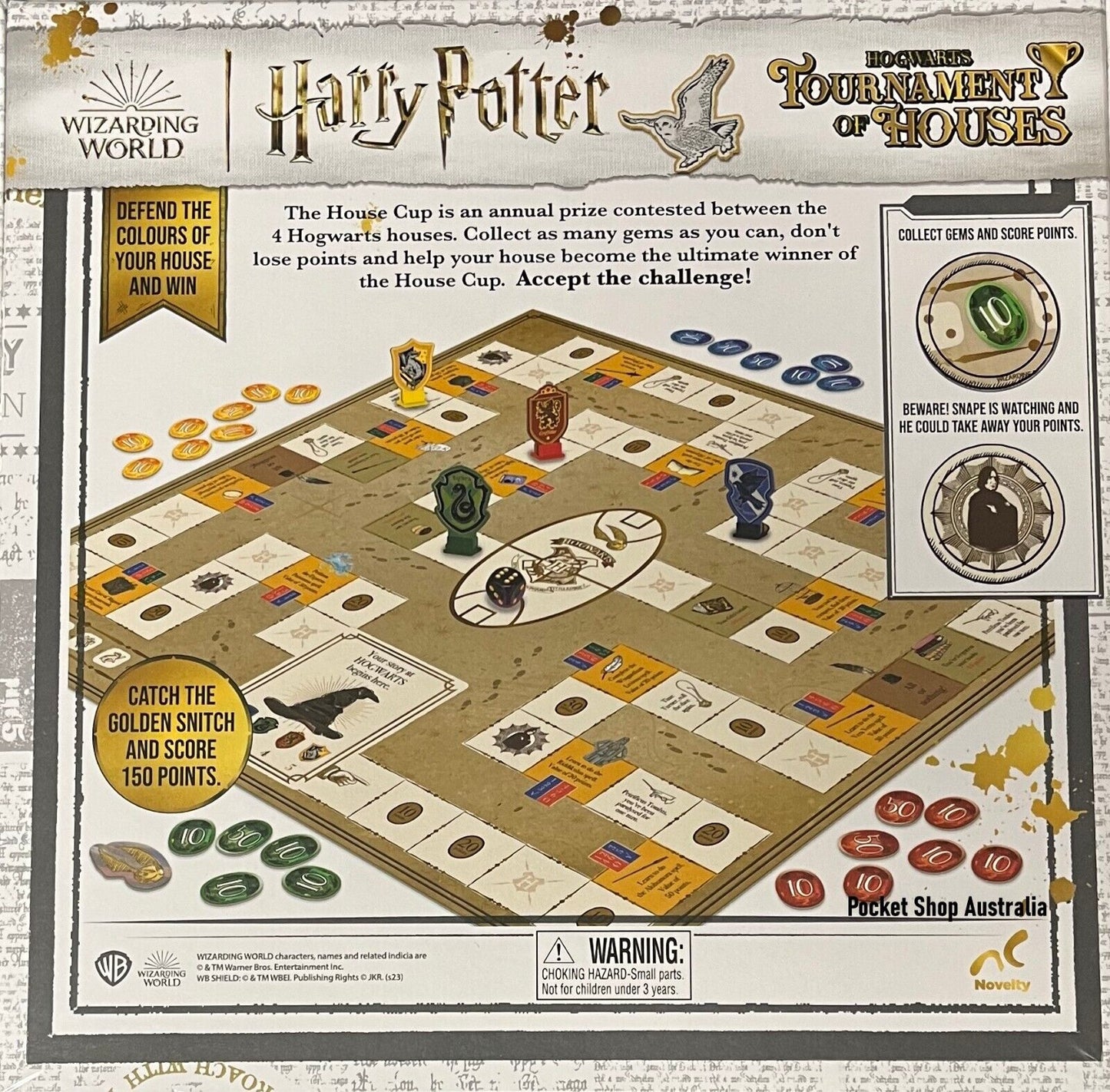 Harry Potter Tournament of Houses Board Game Hogwarts Quidditch Cup