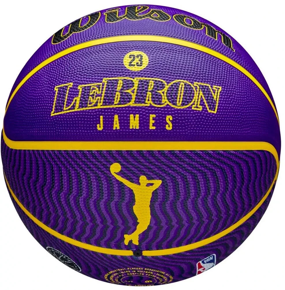 Wilson NBA Player Icon Outdoor Basketball - LeBron James - Size 7
