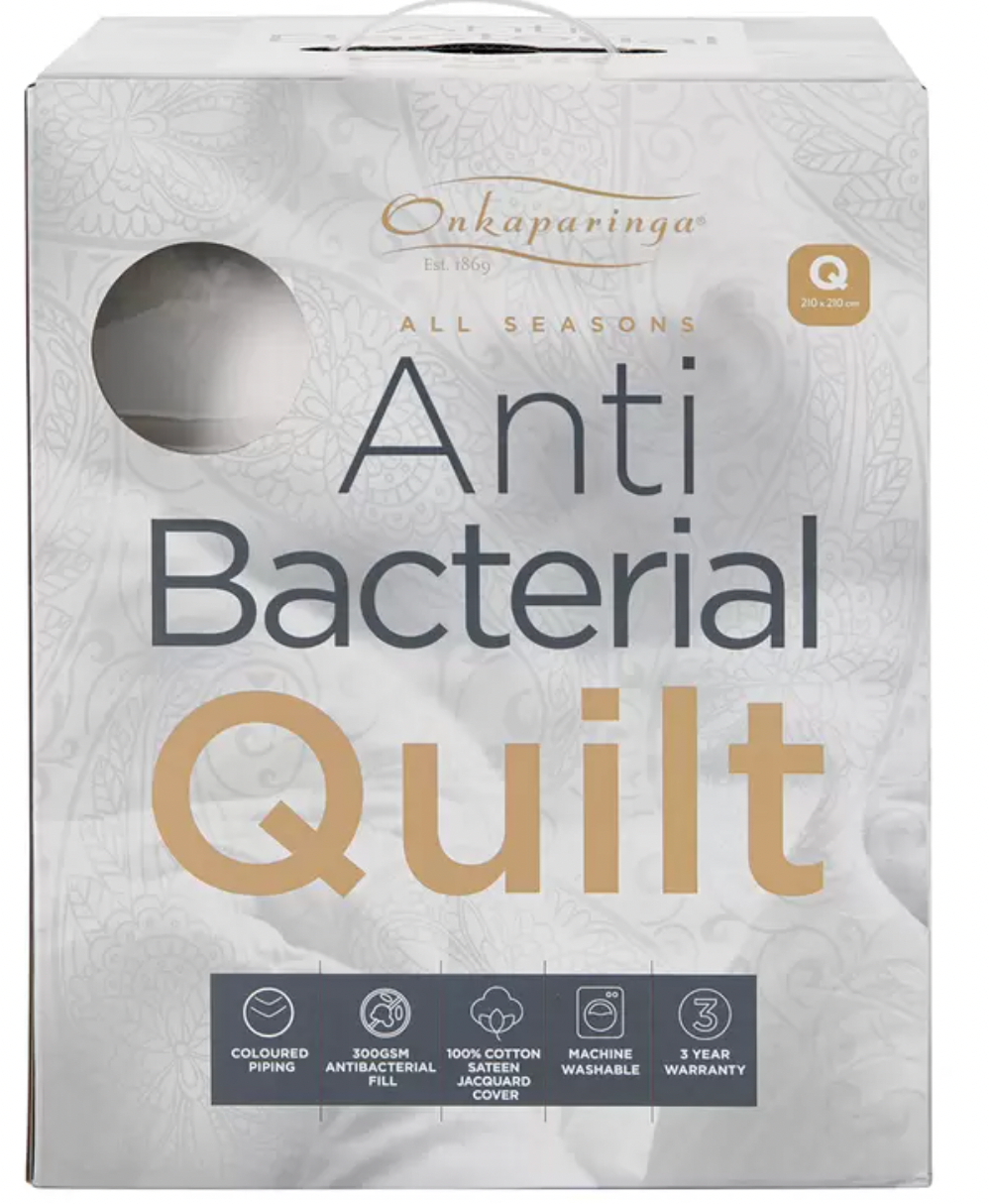 Onkaparinga All Season Anti Bacterial Quilt Queen