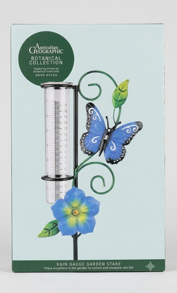 Botanical Rain Gauge Garden Stake Yard Rainwater Rainfall Measure by ANNE HAYES