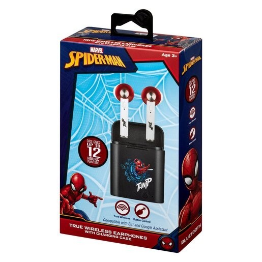Spiderman Marvel Bluetooth True Wireless Earphones With Charging Case 12Hrs TWS