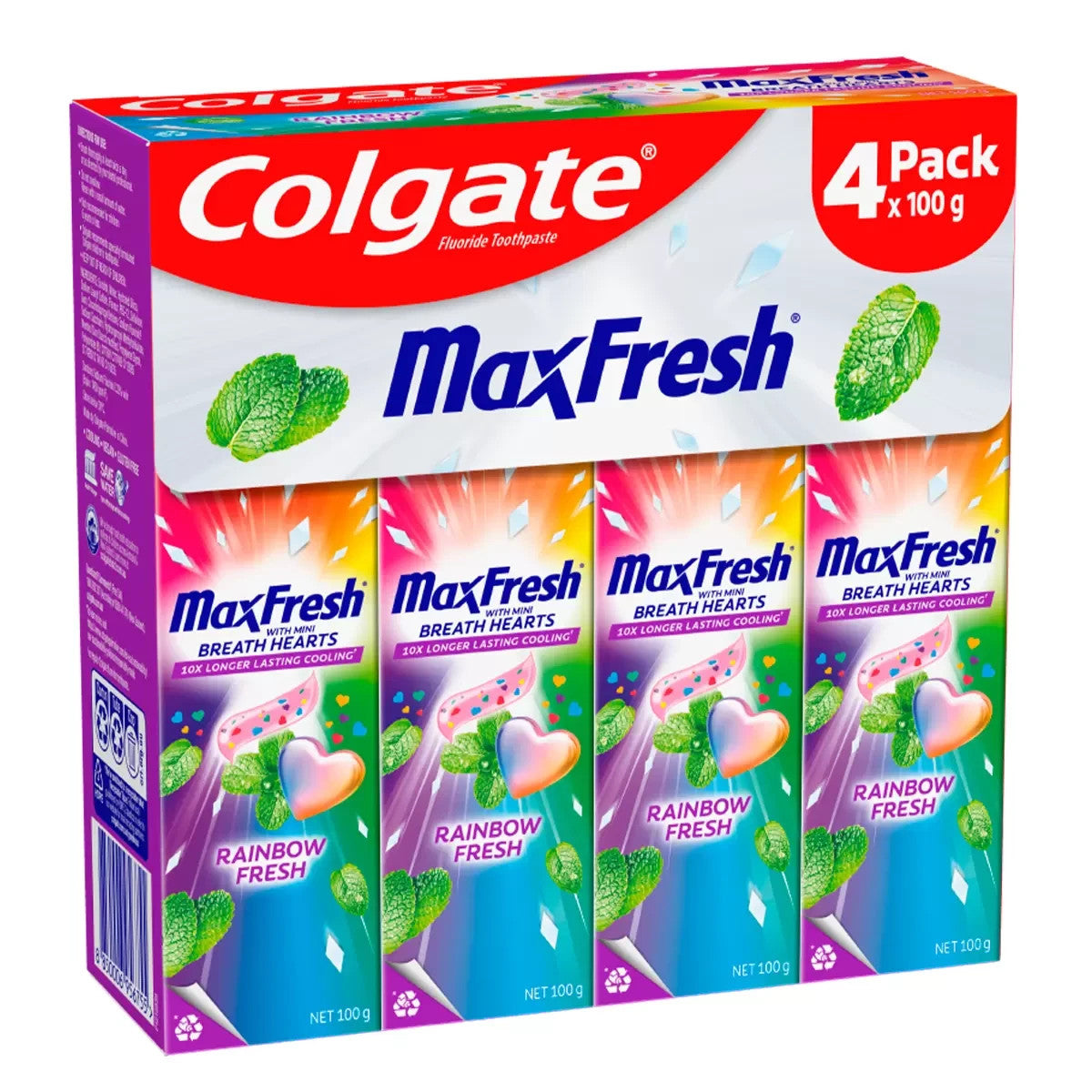 Colgate Max Fresh 4 x 100g Rainbow