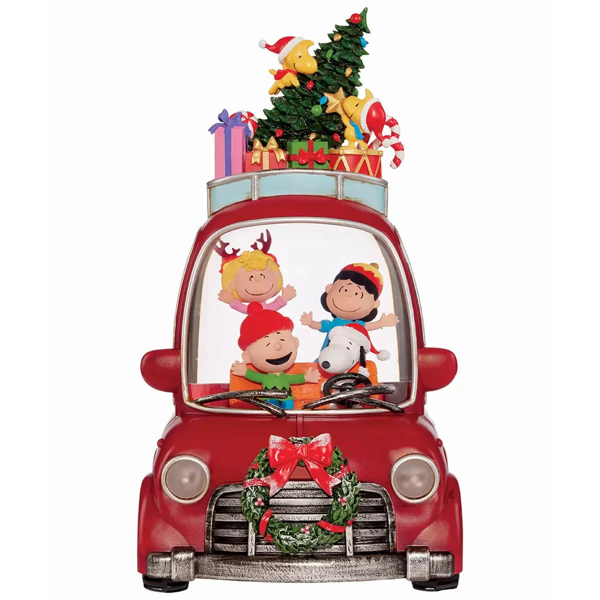 Peanuts Snoopy 35cm LED Water Spinning Car Christmas Decoration Timer & Adapter