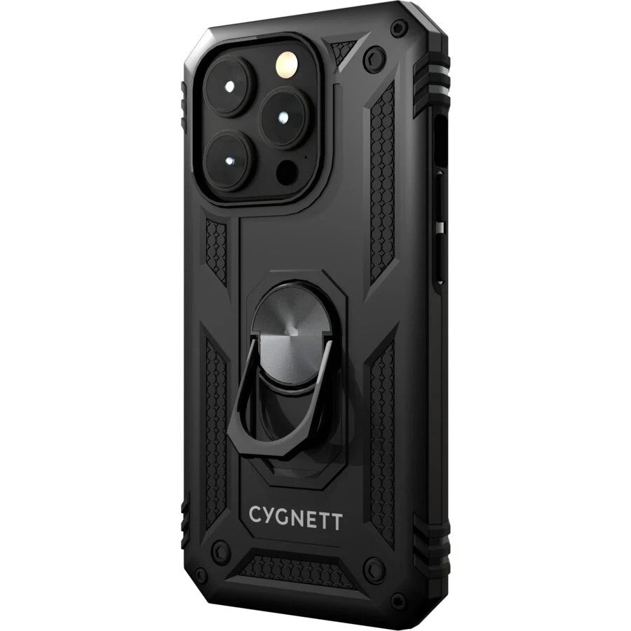 Cygnett Rugged Case for Apple iPhone 15 Pro Shockproof w/ Integrated Stand Black