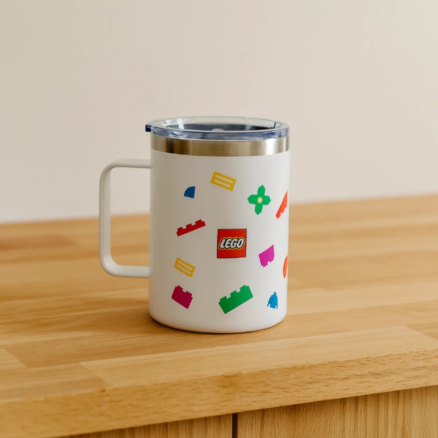 LEGO 112020 Stainless-Steel Cup With Lid Coffee Drinking Mug - Limited Edition