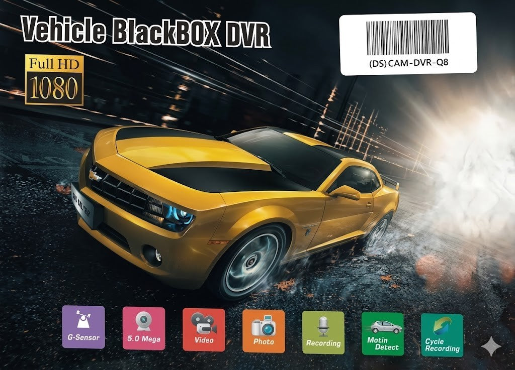 Vehicle BlackBox DVR Dash Cam 5.0MP – Full HD 1080 Dashcam Video Recarding