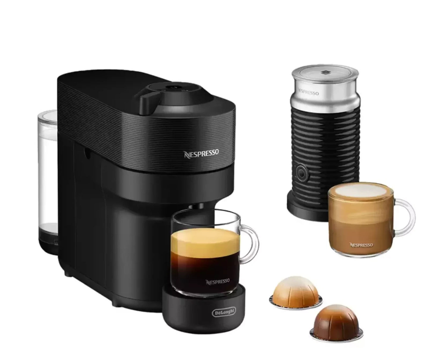 Nespresso De'Longhi Vertuo POP Coffee Machine Bundle Black ENV90