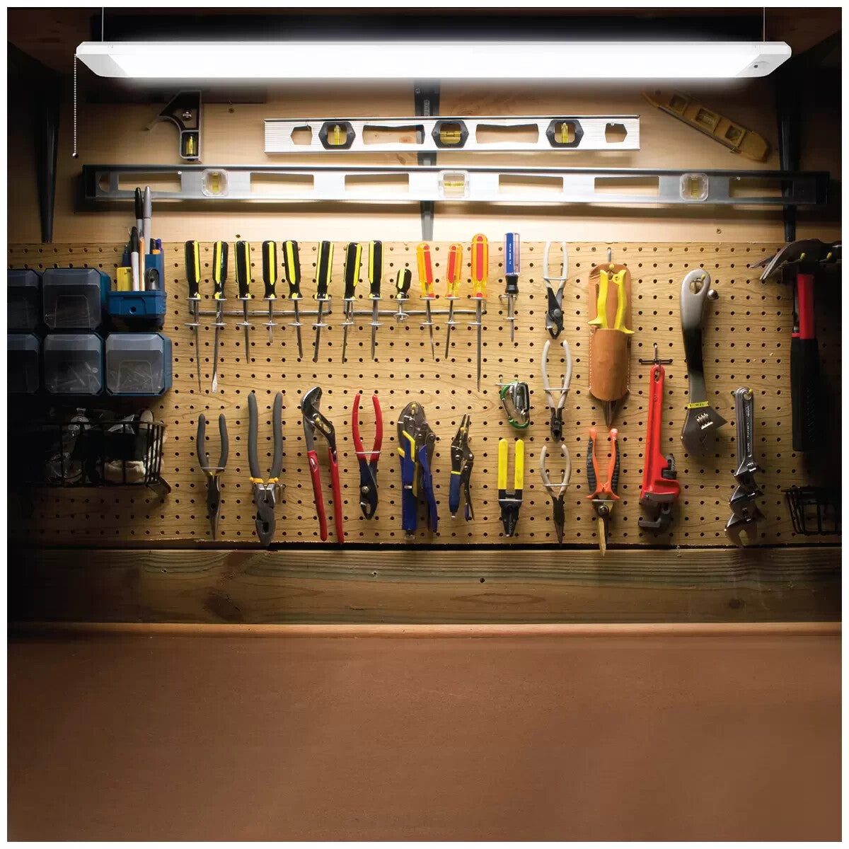 Feit Electric LED Utility Light With Motion Sensor Slim Modern Design