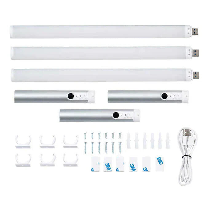 Westinghouse 3-Pack Rechargeable LED Wireless Wave Activated Light Bar Kitchen