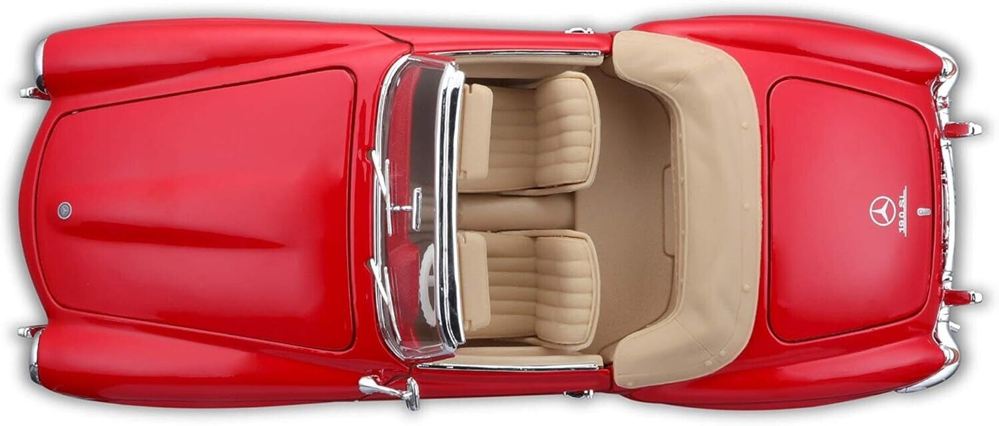 Maisto 1:18 1955 Mercedes-Benz 190SL Diecast Vehicle Display Car Red