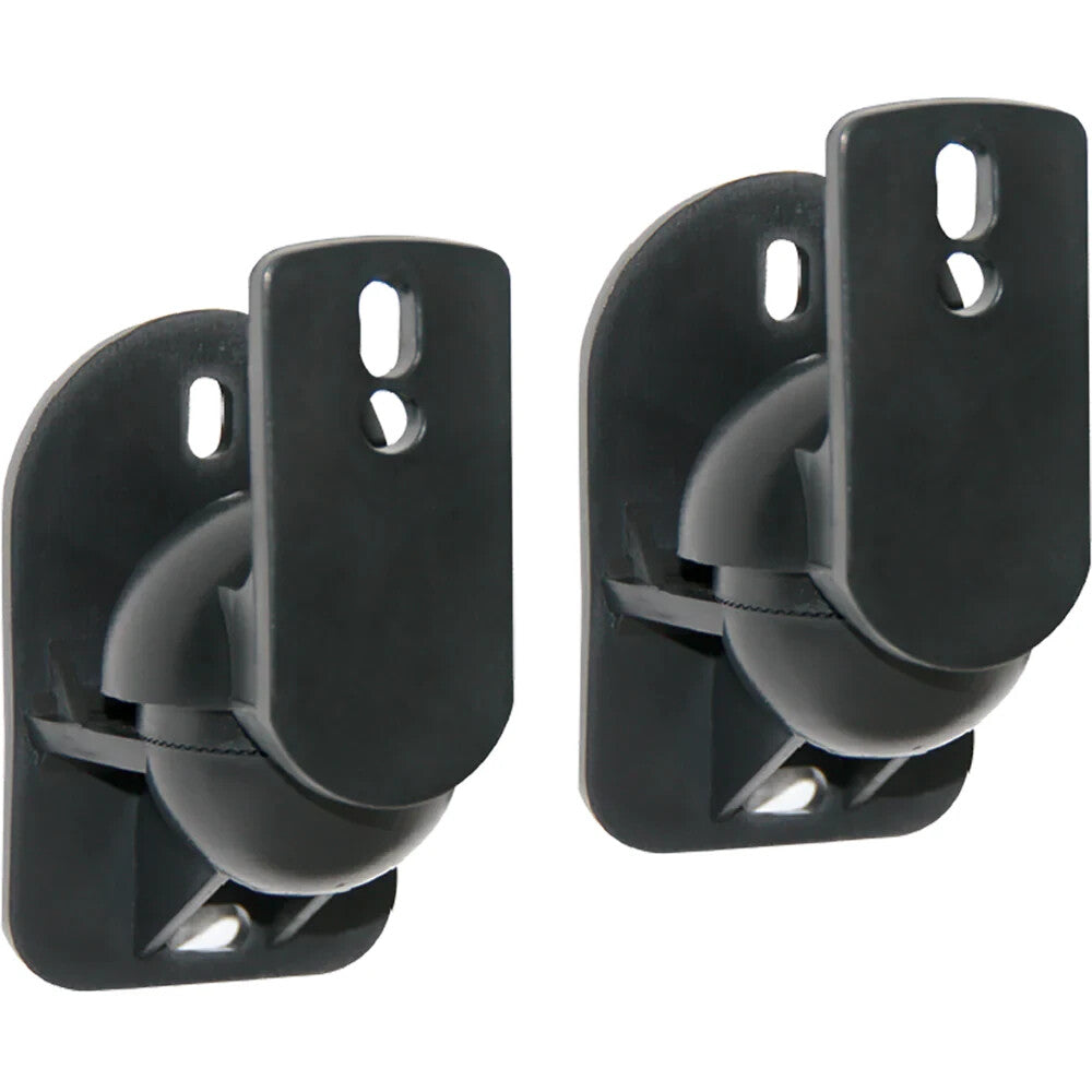 2X Crest Speaker Brackets Robust ABS Construction Full Motion Tilt Swivel 7KG ea