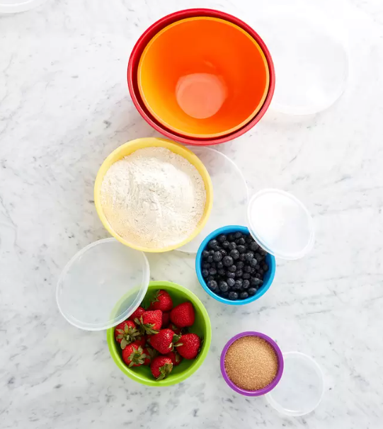 Sabatier Melamine Mixing Bowls with Lids Set of 6