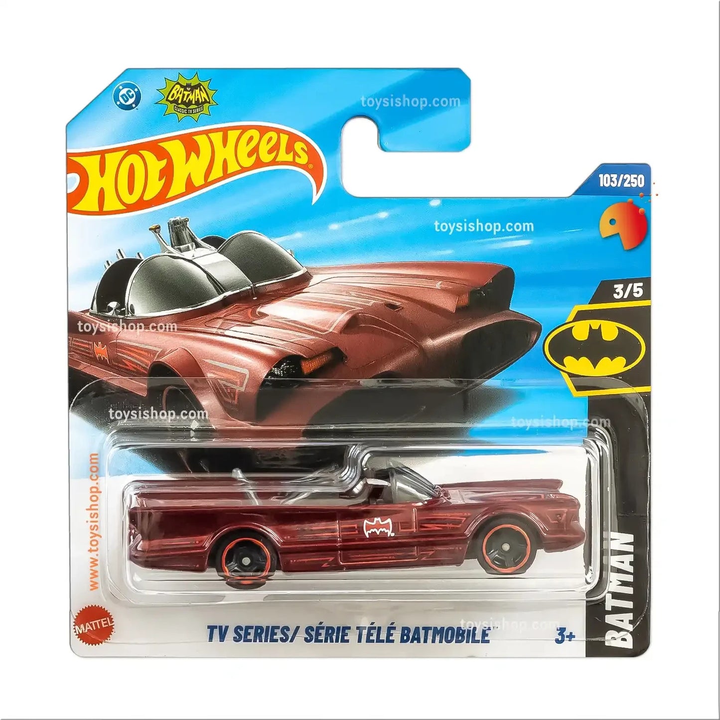 2025 Hot Wheels BATMAN Classic TV Series Red BATMOBILE Batman 103/250