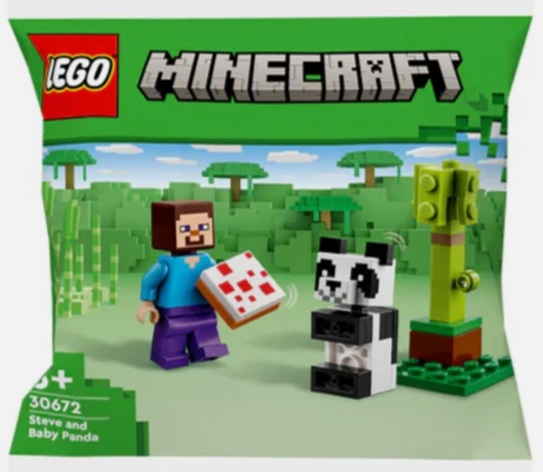 LEGO Minecraft Steve and Baby Panda 30672 PolyBag