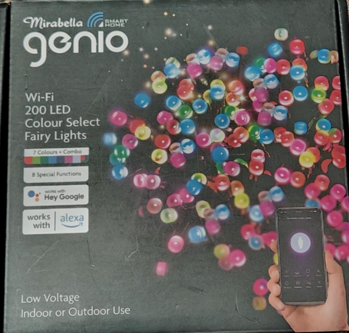 Mirabella Genio Wi-Fi 200 LED Colour Select Fairy Lights Indoor Outdoor Use