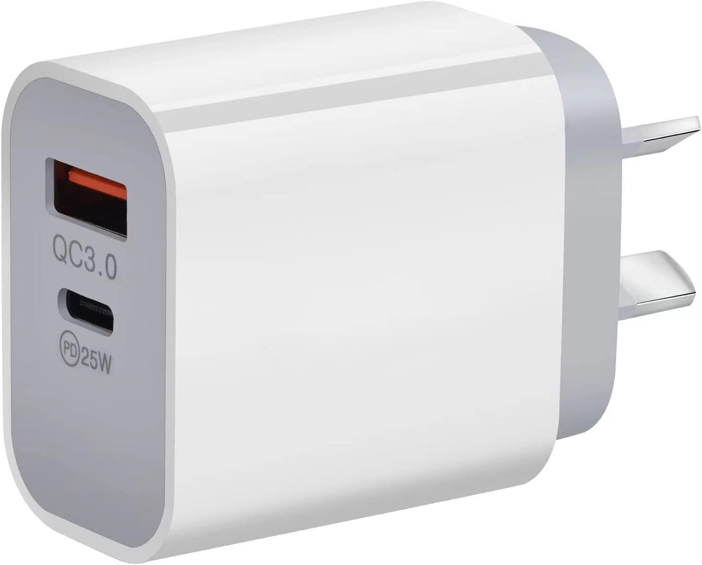 25W Dual USB Type-C Fast Wall Charger Power Adapter Plug Cable For iphone ipad