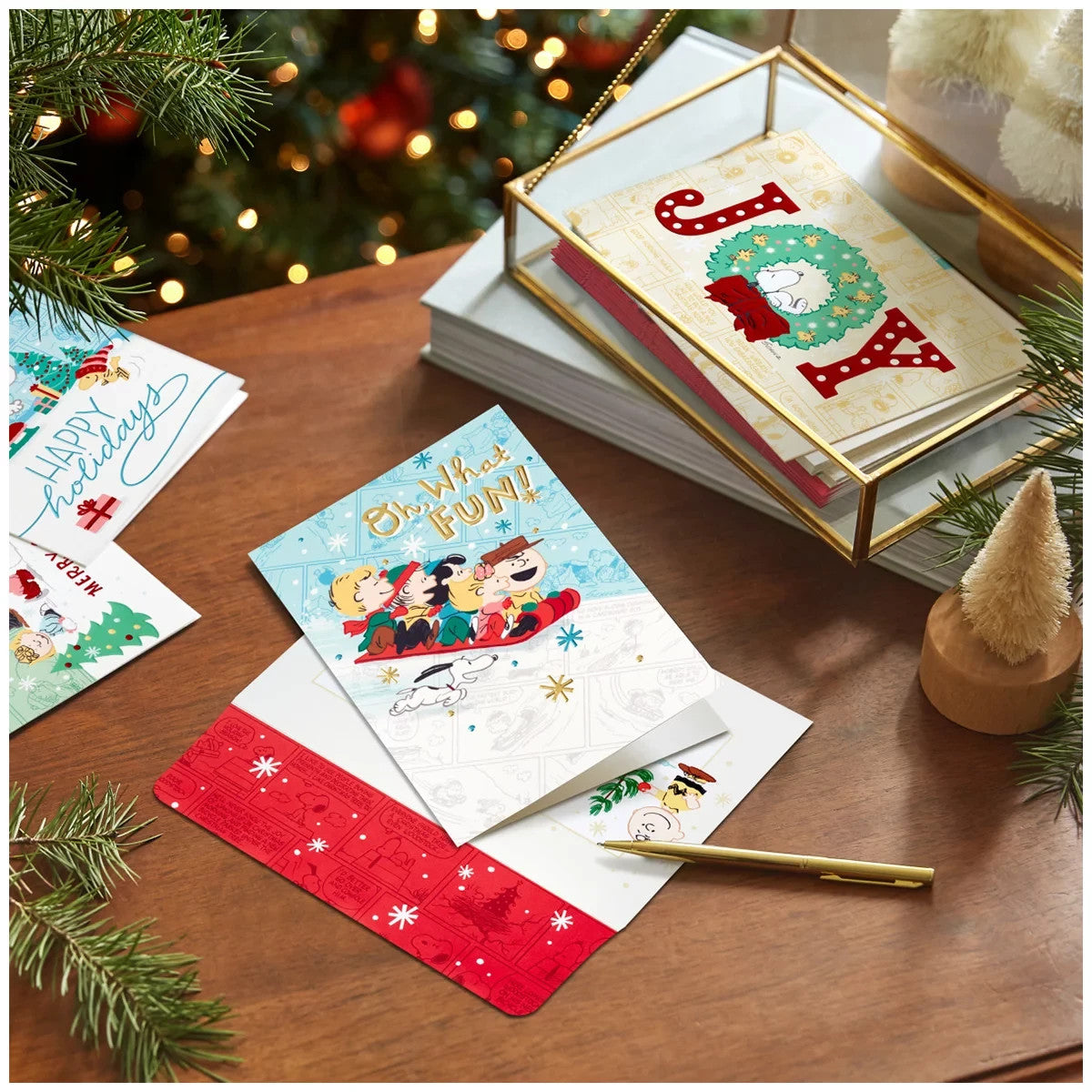 Hallmark Traditional Holiday Card Assortment 40 Pack - Peanuts Icons