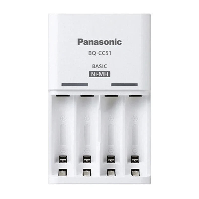 Panasonic Official Charger with 4x AA / AAA Eneloop or Pro NiMH Batteries
