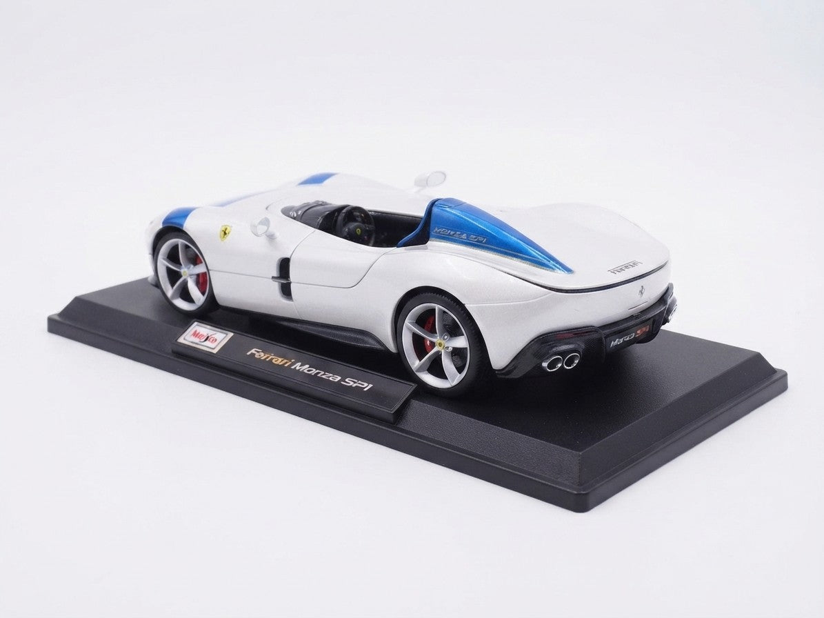 Maisto 1:18 2026 Special Edition Car – Ferrari Monza SP1 (White w/ Blue Stripes)