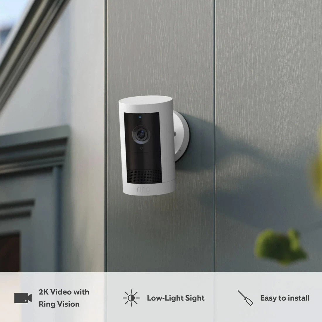 Ring Outdoor Security Camera Plus Battery - White 1 / 2 / 3 / 4 Pack