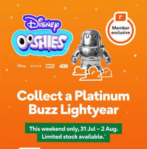 2026 Woolworths Disney Ooshies Platinum Buzz Lightyear Sealed Member Exclusive