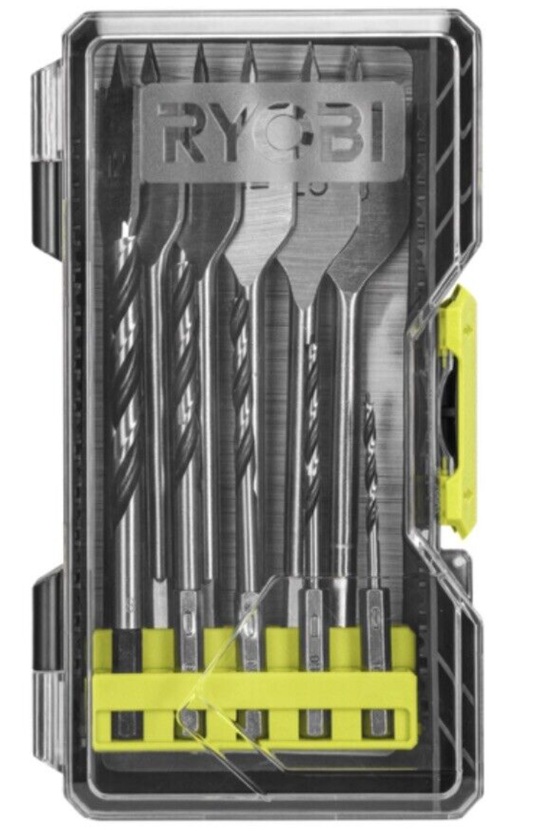 11 pcs Ryobi Metric Spade And Brad Point Drill Bit Set