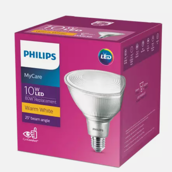 Philips 10W 900lm PAR38 Warm White LED Globe