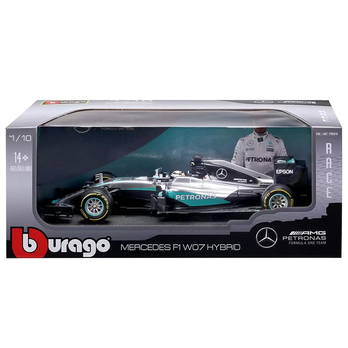 Maisto1:18 Scale Formula 1Diecast Cars Mercedes F1 W07Hybrid 2016 Lewis Hamilton