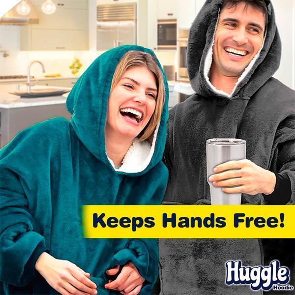 Genuine HUGGLE HOODIE Pink Hooded Ultra Plush Blanket Jumper Woman As Seen On TV