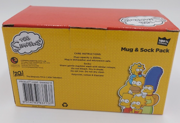 The Simpsons Mug And Sock Pack in Box