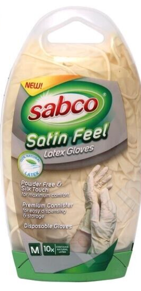 2x10pk Sabco Medium Satin Feel Latex Disposable Gloves with Dispenser