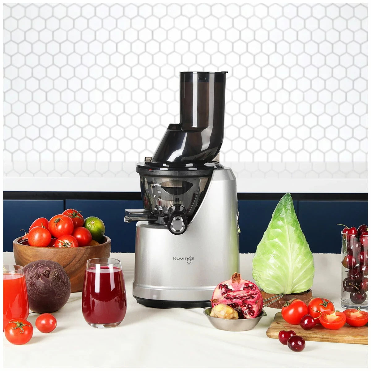 Kuvings C8000J Cold Press Juicer Quiet Powerful Motor Wide Feeding Chute