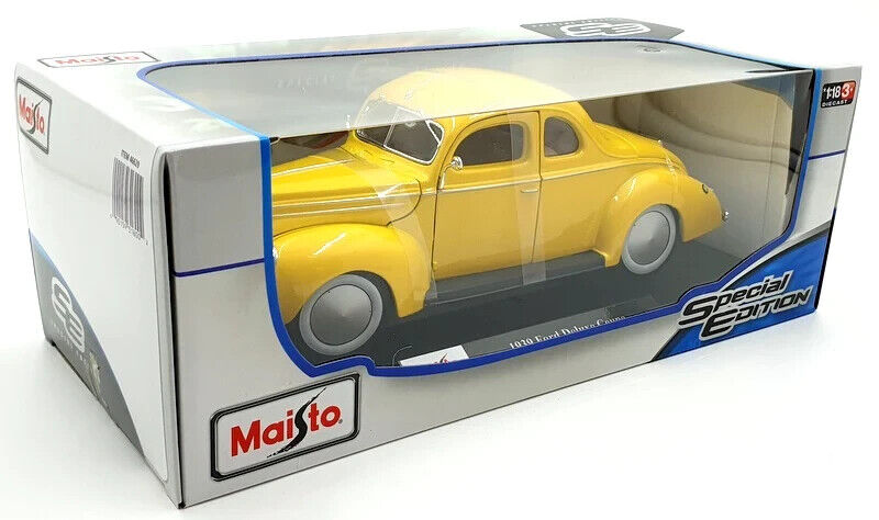 Maisto Diecast Model 1:18 scale - 1939 Ford Deluxe Coupe Yellow