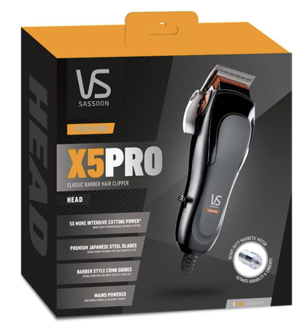 VS Sassoon for Men X5 Pro Classic Barber Hair Clipper Hair Cutting Home Kit