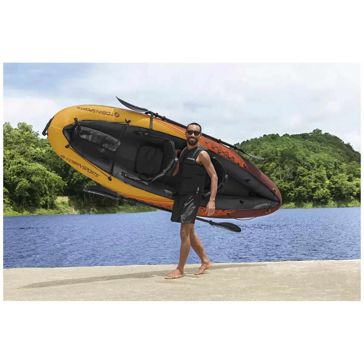 Tobin Sports Wavebreak Inflatable 2-Person Kayak 3.3 x 0.86M