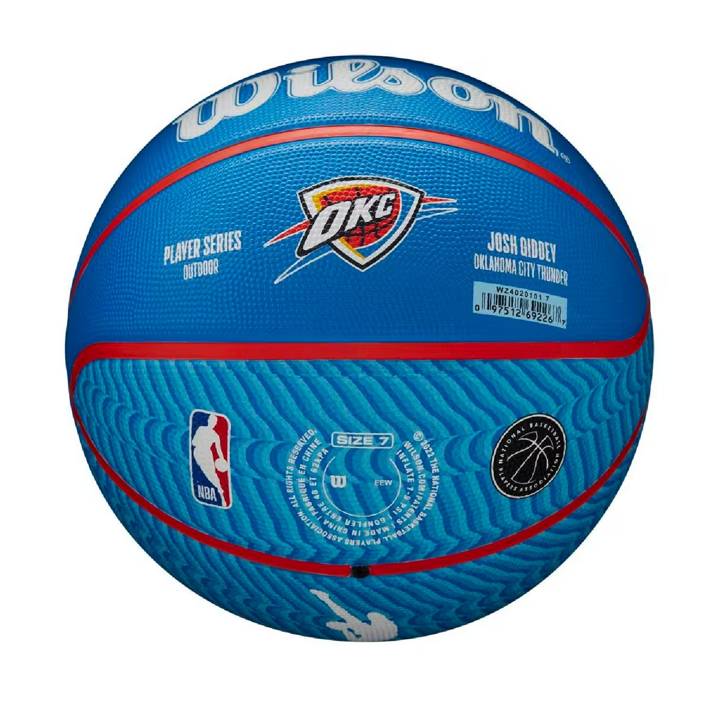 Wilson NBA Player Icon Outdoor Basketball - Josh Giddey - Size 7