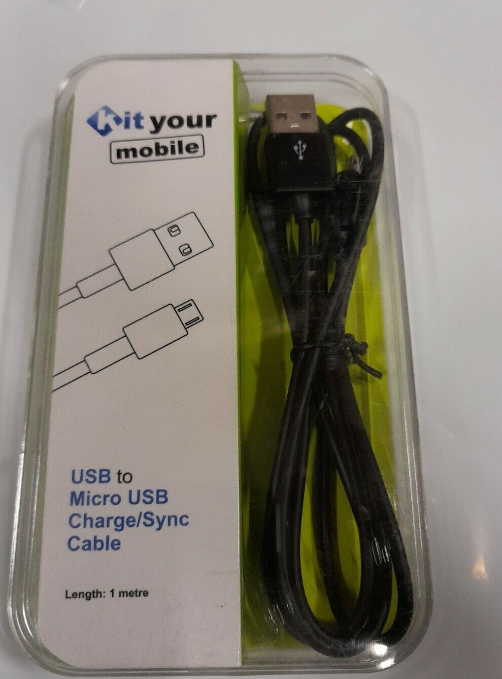 USB to Micro USB Charge / Sync Cable 1m Brand New