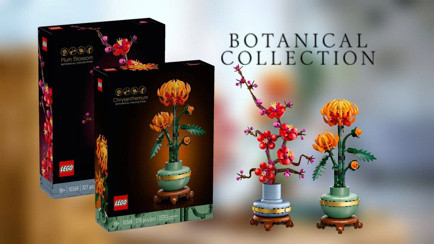 LEGO Icons Botanical Collection 10368 10369 Chrysanthemum & Plum Blossom NEW