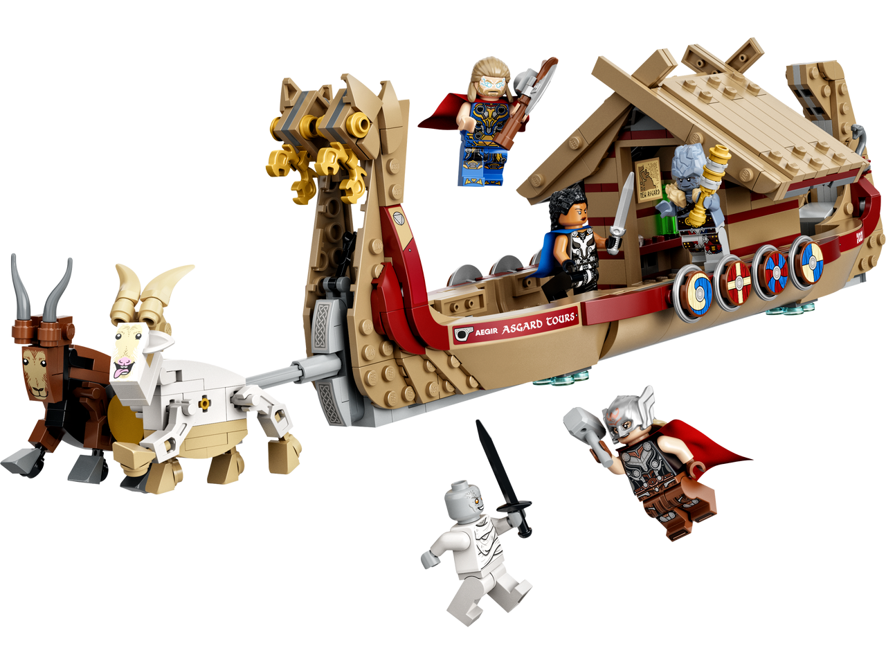 LEGO Marvel 76208 The Goat Boat Mighty Thor King Valkyrie Korg Gorr Love Thunder