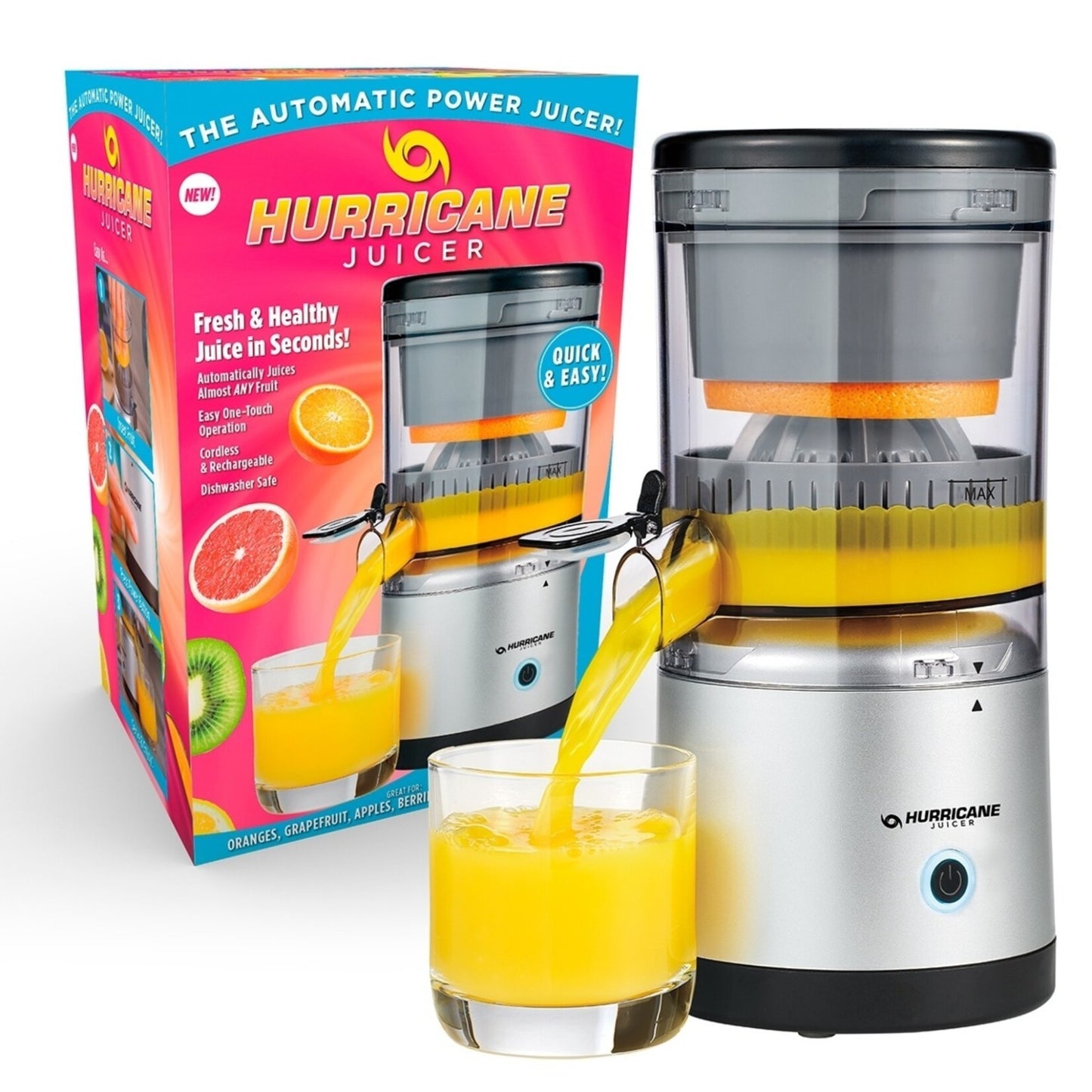 Hurricane Juicer – The Automatic Power Juicer – AS SEEN ON TV