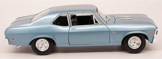 Maisto 1:18 1970 Chevrolet Nova SS Coupe Blue Die Cast Toy Diecast Car