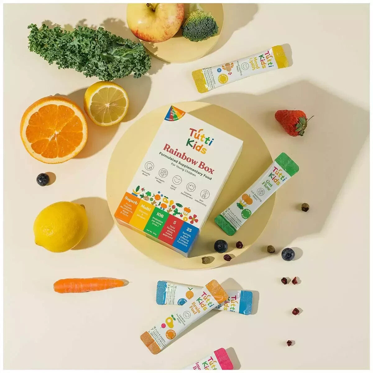 Tutti Kids Rainbow Box 25 Sachets x 4g