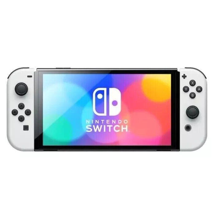 Nintendo Switch OLED Model White Console with Mario Kart 8 Deluxe and 12 Months