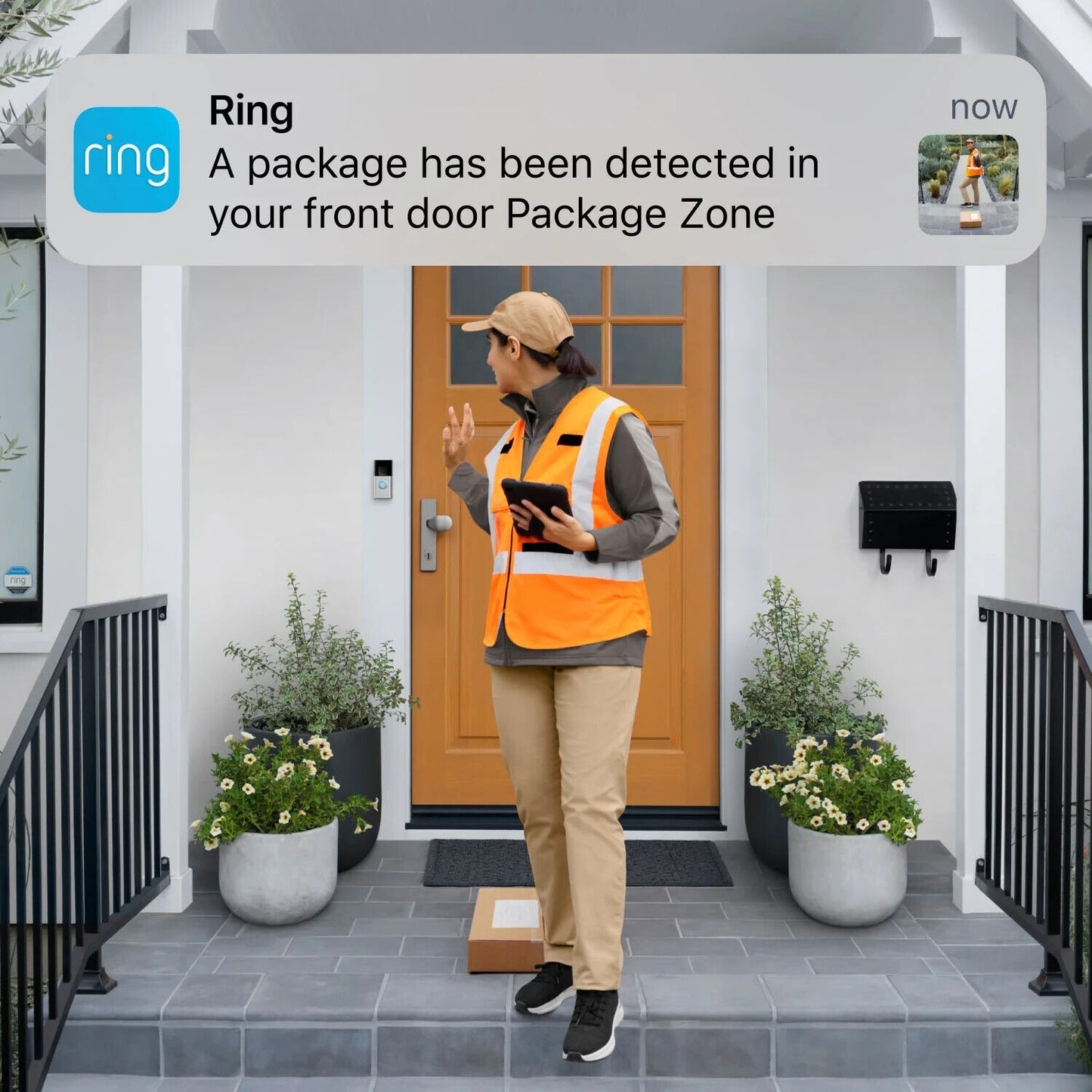 Ring Battery Video Doorbell Plus Head-to-Toe 1536p HD Video Motion Detection